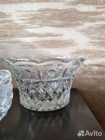 Хрусталь СССР бокал фужер конфетница салатник ваза