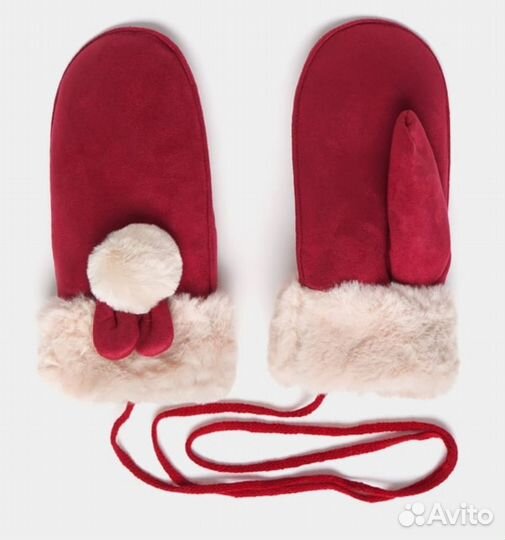 Варежки меховые женские