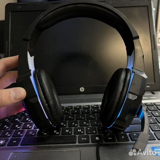 Игровые Наушники с микрофоном и подсветкой