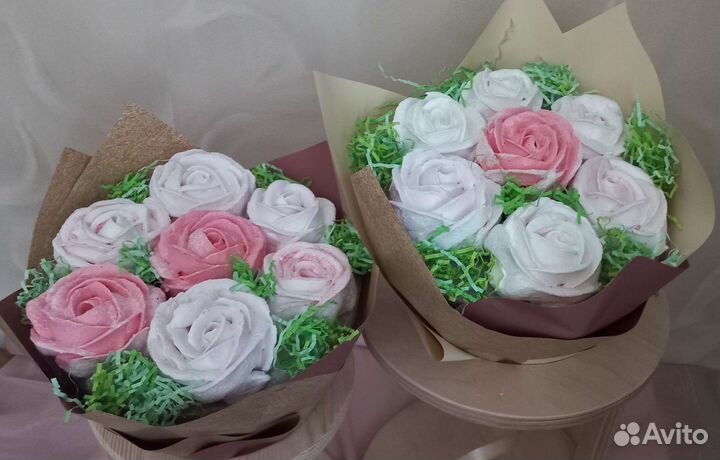 Сладкие букеты из зефира