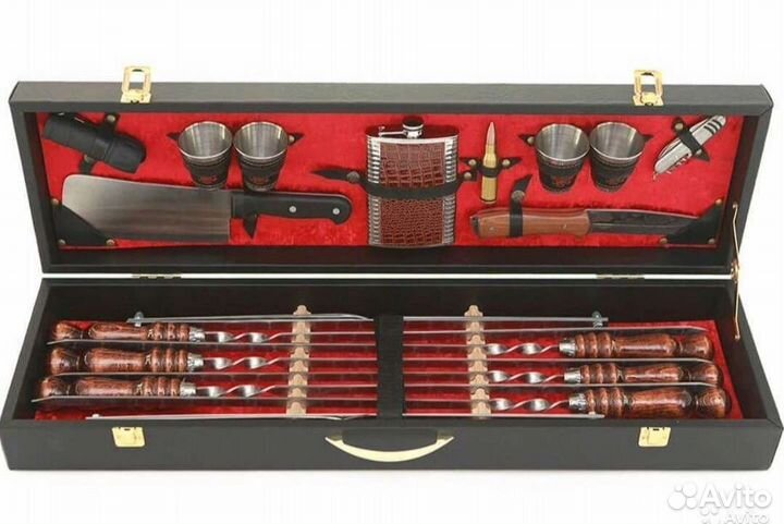 Подарочный набор шампуров в кейсе