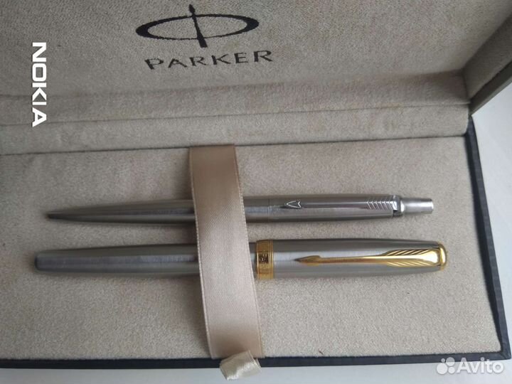 Ручки Parker Sonnet St. Steel 2 шт. в наборе