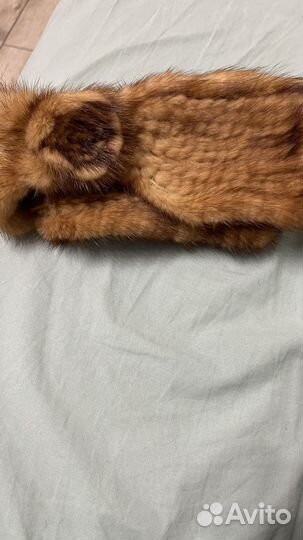 Вязаная норка шарф