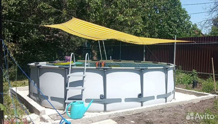 Огромный каркасный бассейн 457х107