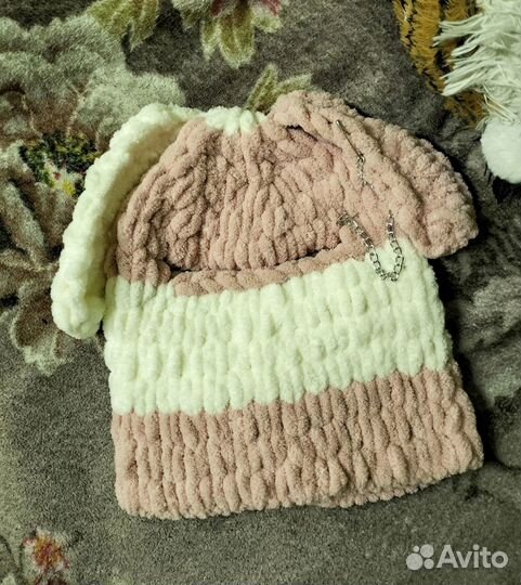 Балаклава вязаная с ушками