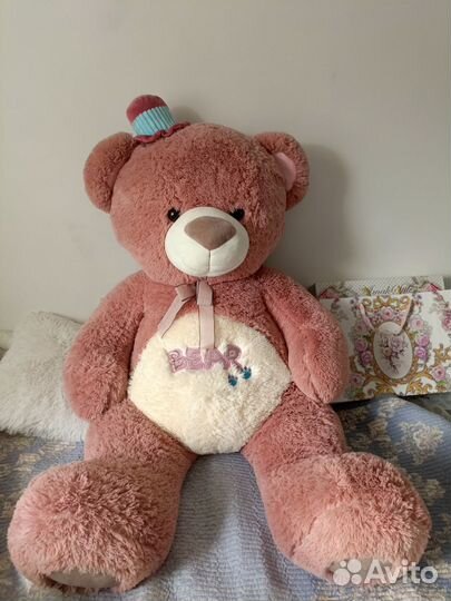 Большой плюшевый медведь размер 1 м 25 см