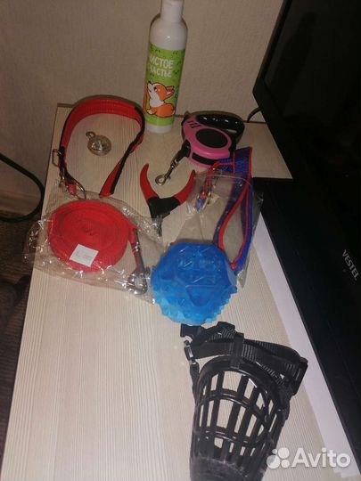 Поводки, рулетка, когтерез, шампунь для собак
