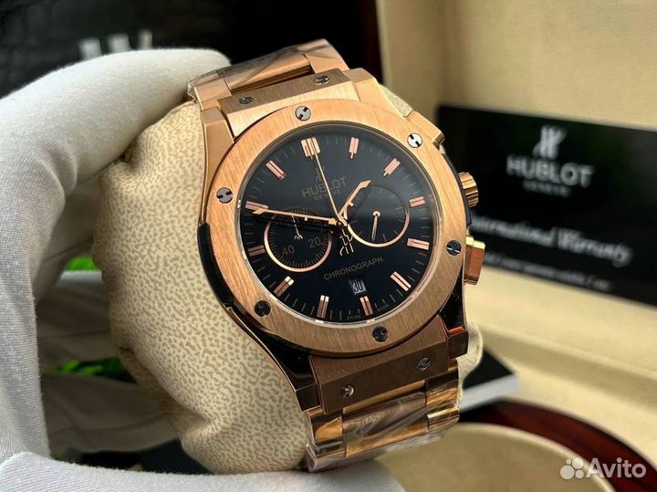 Тяжелые каарцевые мужские часы Hublot Big Bang