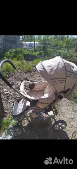 Большой детский манеж и коляска