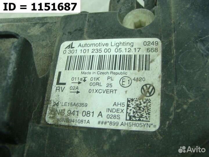 Фара левая Volkswagen Tiguan