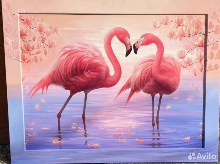 Картина фламинго
