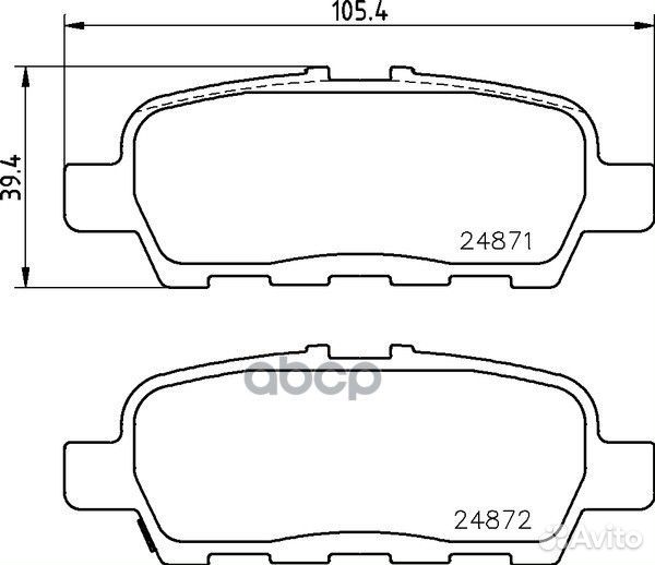 Колодки тормозные дисковые зад nissan teana