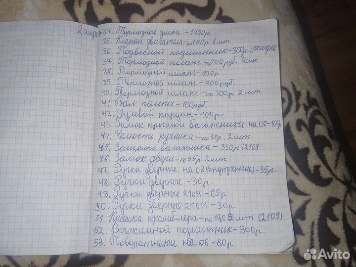 Список наших товаров