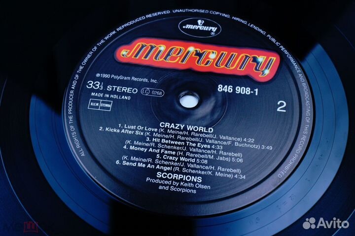 LP scorpions-Crazy World/Holland/NM/EX+