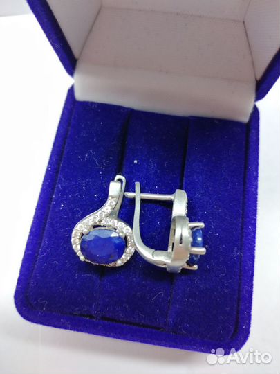 Серьги 925 пробы с цирконами