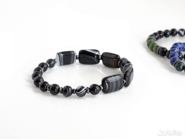 Мужской браслет из натуральных камней