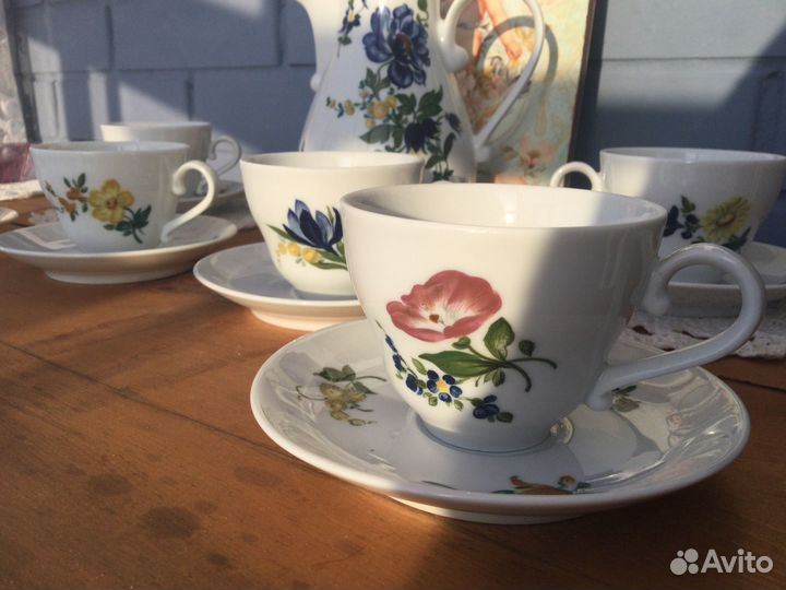 Кофейный сервиз гдр фарфор кахла редкий