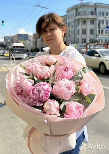 Розы Пионовидные Букеты Пионов с доставкой 24/7