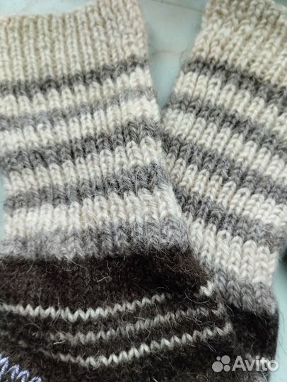 Носки ручной вязки шерстяные