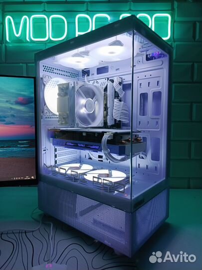 Мощный игровой компьютер белый/Intel