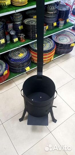 Комплект: казан 8 л+печь с трубой