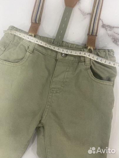 Джинсы на подтяжках 86-92