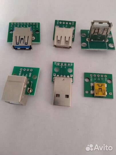 Type c / mini /micro usb штекерный разъём на плате