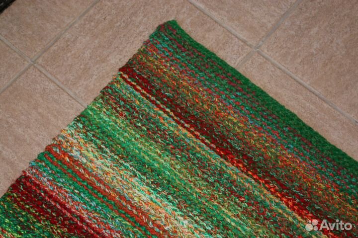 Вязаный коврик дорожка 