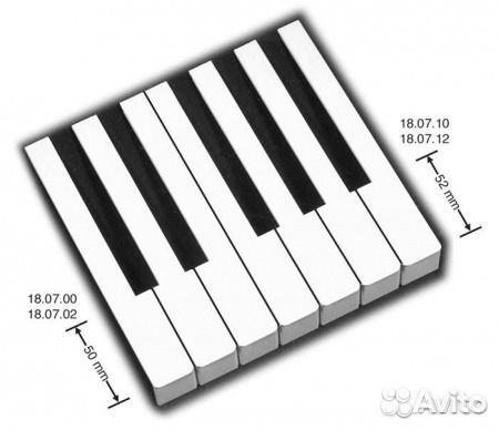 Белые накладки на клавиши пианино (Россия)