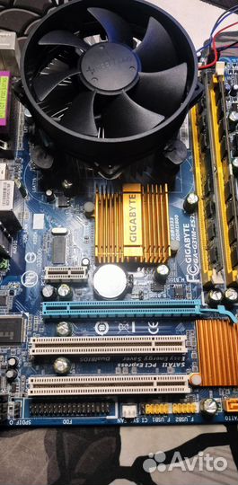 Материнская плата lga775, 4gb озу, проц, кулер