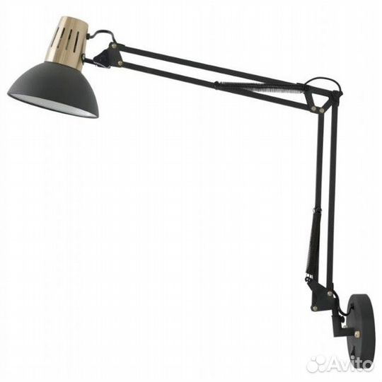 Бра DE fran Кульман Е27 40Вт черный+золотой