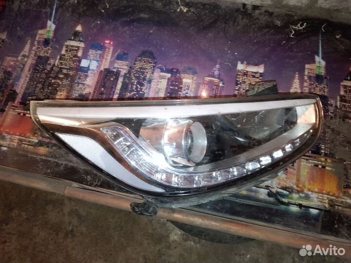 Hyundai solaris фара правая