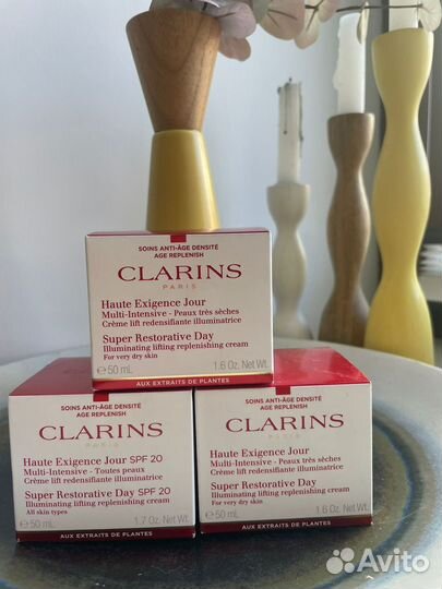 Крем для лица clarins, biotherm, estee lauder