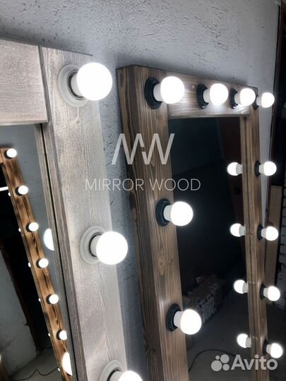 Гримерное зеркало с лампочками
