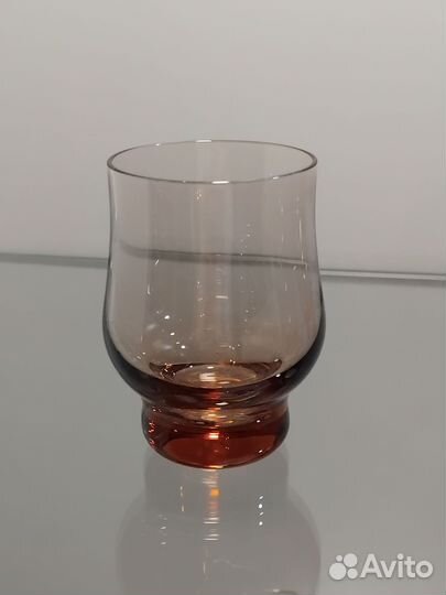 Набор коньячных рюмок цветное стекло, неман, СССР