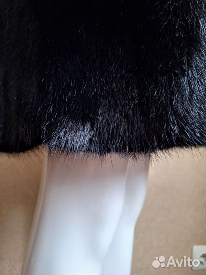 Шуба норковая с капюшоном 46