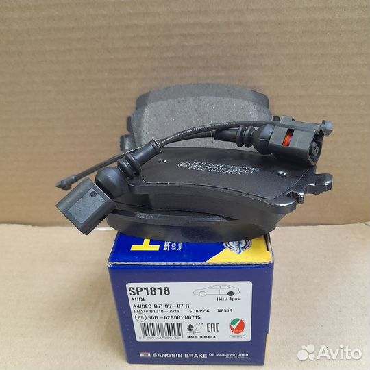 Тормозные колодки задние audi Sangsin brake SP1818