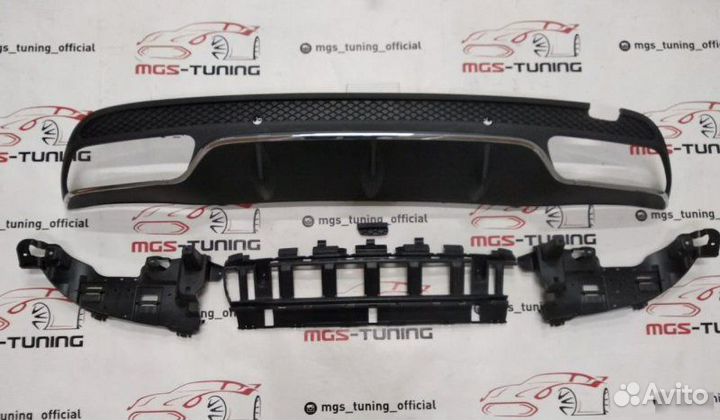 Диффузор Mercedes C-class w205 C63 AMG хром