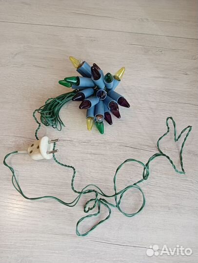 Елочные игрушки СССР советские гирлянда 