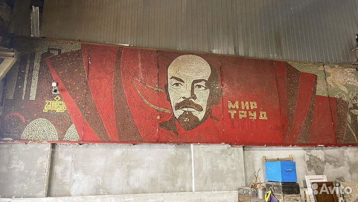 Панно мозаика Ленин времён СССР