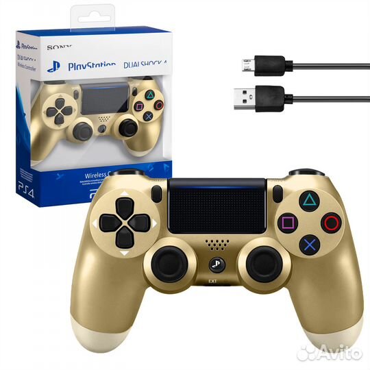 Джойстик PS4 DualShock беспроводной золотой