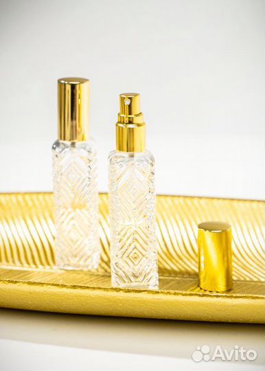 Флакон атомайзер 12 мл с золотистой крышкой