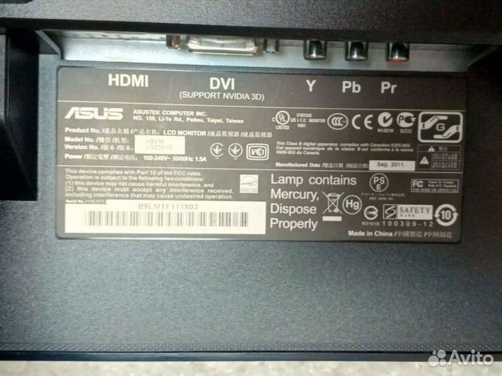Монитор asus VG236