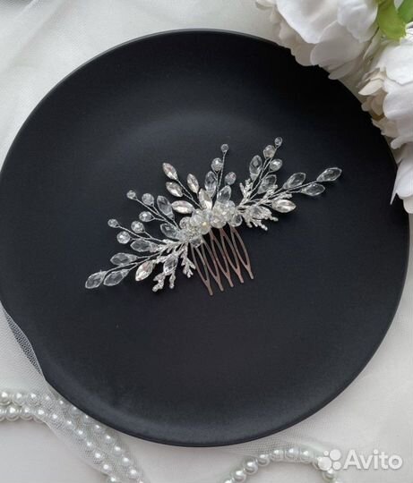 Гребень свадебный для волос веточка