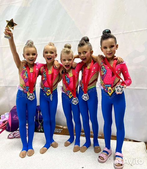 Купальники групповые для гимнастики 5шт