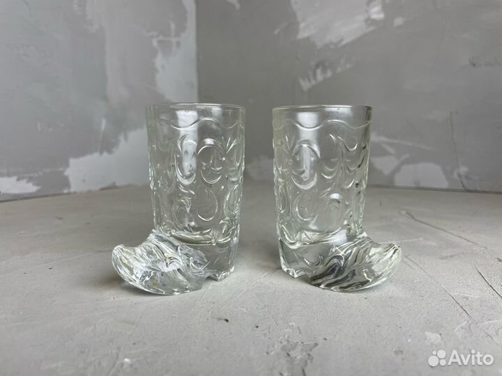 Рюмки сапожки хрустальные