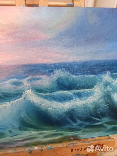 Картина маслом на холсте море