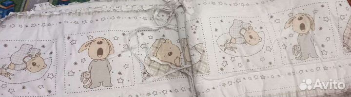 Бортики и постельное белье в кроватку