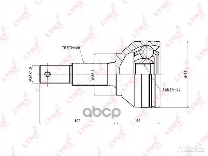 CO-3703 шрус наружный к-кт Nissan Qashkai 2.0i