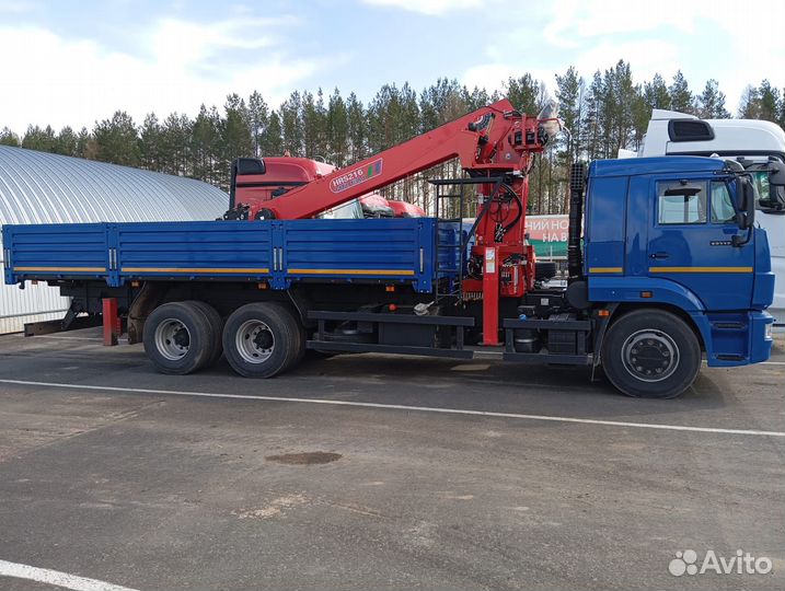 Бортовой грузовик КАМАЗ 65117 с КМУ Horyong, 2024